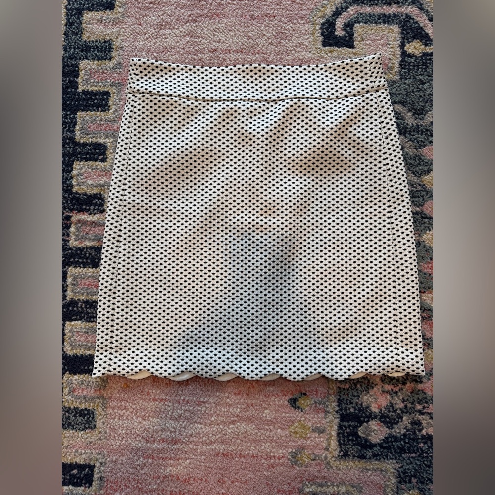 Ann Taylor Black and White Mini Skirt